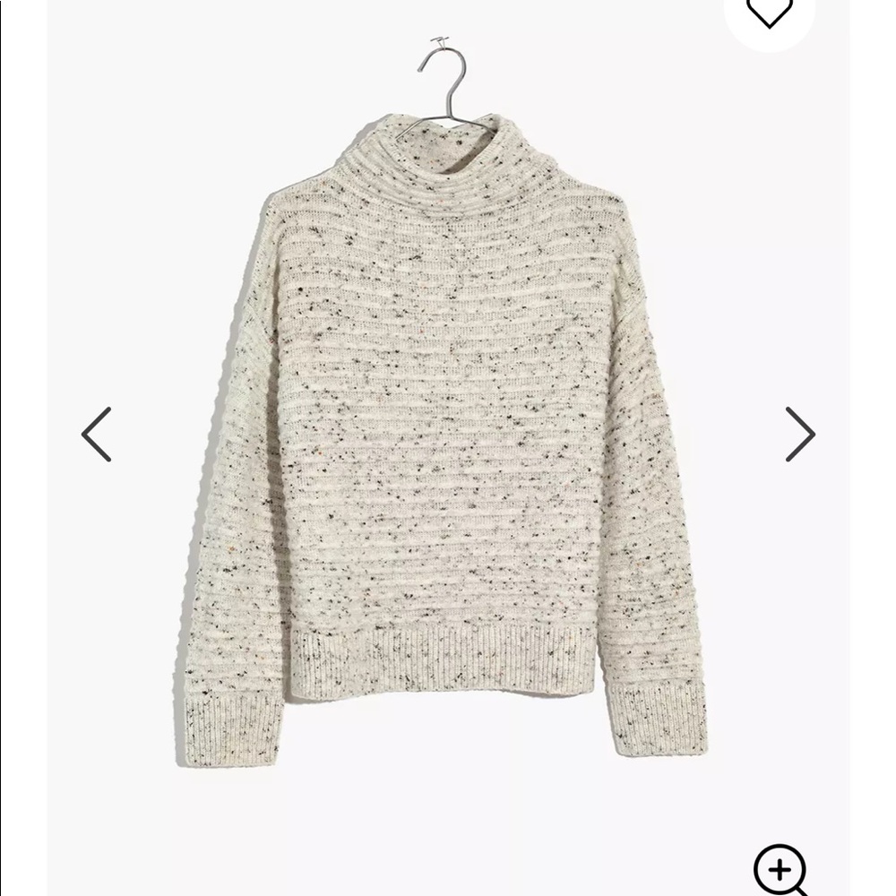 Oatmeal Madewell Faux Turtleneck Mockneck sweater
